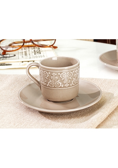 Madame Coco Gloria 2'li Kahve Fincan Seti-2 1kfınc033170ml-toprak