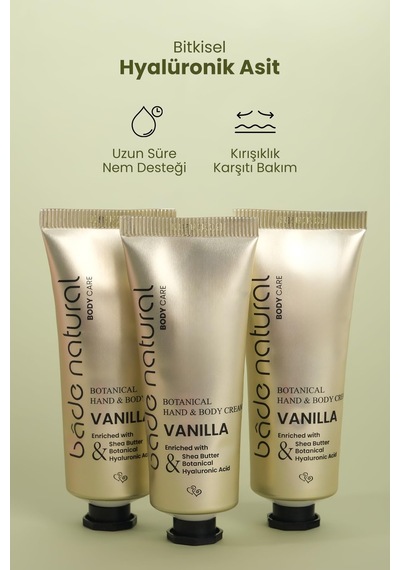 Bade Natural Vanilya Bitkisel El Ve Vücut Kremi%100 Doğal Ve Vega