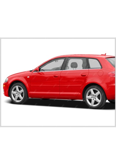 Audi A3 8P Krom Cam Çıtası 6 Prç Paslanmaz Çelik 2003-2013 Arası