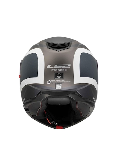 Ls2 Strobe 2 Victory Çene Açılır Kask Mat Titanyum - Beyaz - Mavi