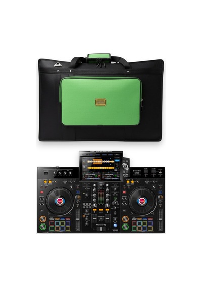 Xdj Rx3 Setup Için Uyumlu Çanta Soft Case Kılıf. Siyah Yeşil.