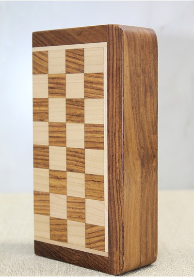 3 Adet Satranç Takımı Ahşap Katlanabilir Kutulu Vernikli Mıknatıslı Taşlı 30 Cm Chess Set