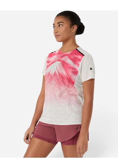 Asics Fujıtraıl Elıte Graphıc Ss Top Kadın Beyaz Kısa Kollu Tshirt 2012d484-100