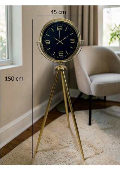 Büro Ev Ofis Hediyesi İçin Golden Elegance Tripod Ayaklı Saat Diğer