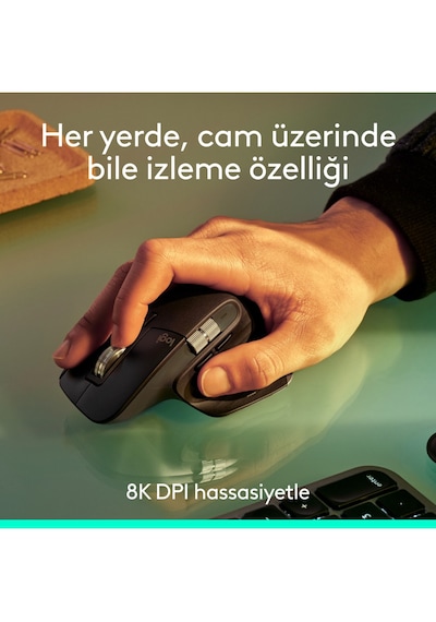Logitech Mx Master 3s Bluetooth Edition Performans 8000 Dpı Optik Sensörlü Sessiz Kablosuz Mouse, Siyah 910-007501 Logitech Mx Master 3s Bluetooth Edition Performans 8000 Dpı Optik Sensörlü Sessiz Kablosuz Mouse, Siyah 910-007501