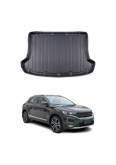 Vw T-roc 2019+ Uyumlu Araca Özel Kauçuk Tpe Bagaj Havuzu Siyah Üst Kademe İçin