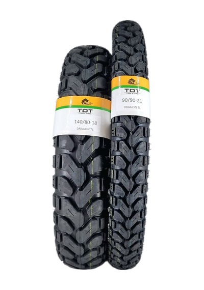 140/80-18 Ve 90/90-21 Tl Tubeless - Dubleks Dragon Lastik Takımı
