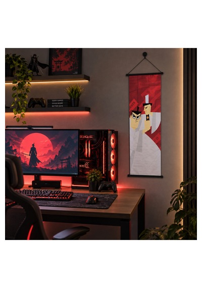 Samuray Jack Gaming Duvar Sancağı
