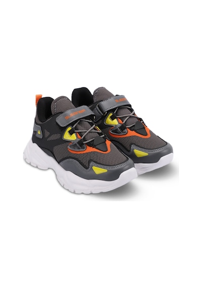 Slazenger KAJAL I Çocuk Cırt Cırtlı Koyu Gri Sneaker