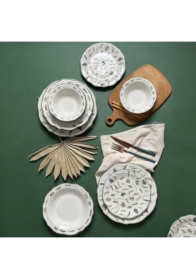 Kitchen Clara 24 Parça Yemek Takımı - Renkli