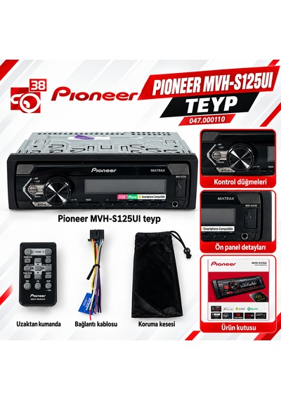 Paspro Otomotiv Mvh-s125uı Usb Aux Girişli Uzaktan Kumandalı Oto Teyp