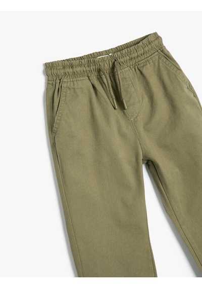 Koton Basic Jogger Pantolon Pamuklu Yeşil 4skb40198tw