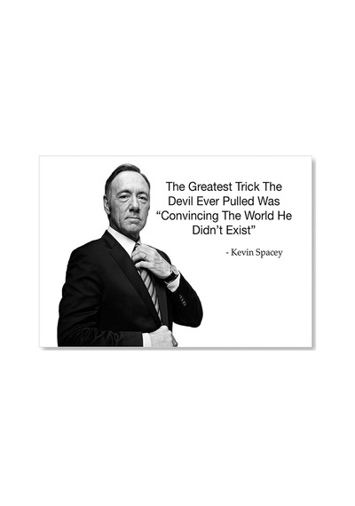 Cakasepetim Kevin Spacey Olağan Şüpheli Filminden Alıntı Ahşap Mdf Tablo