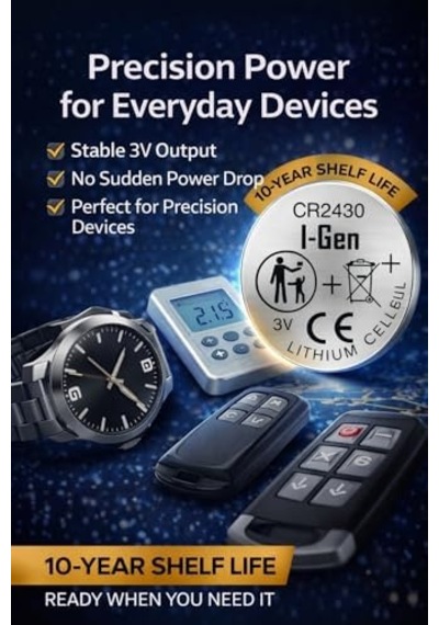 I-gen Batteries Cr2430 Lityum Düğme Pil 3v Cr2430