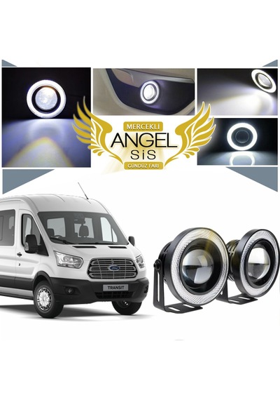 Ford Transit Tüm Modeller Uyumlu, Universal Mercekli Led Sis Farı, 76mm Beyaz Renk