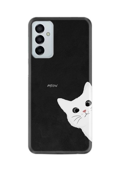 Samsung Samsung Galaxy Uyumlu A04s Kılıf Resimli Desenli Silikon Platinium Series Çılgın Kedi 1895