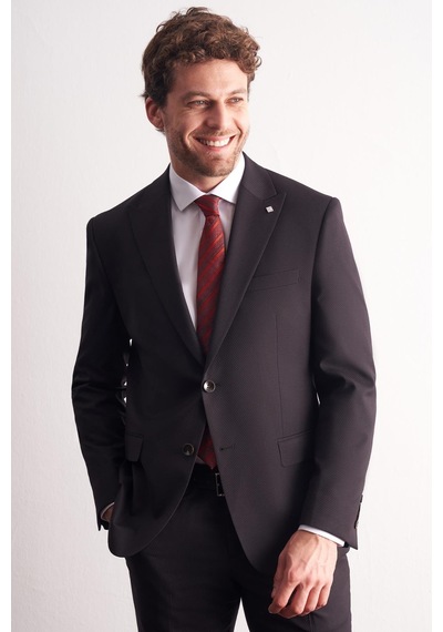İmza Siyah Kırlangıç Yaka Kendinden Desenli Esnek Bel Slim Fit 6 Drop Takım Elbise 1001255167 Siyah İmza Siyah Kırlangıç Yaka Kendinden Desenli Esnek Bel Slim Fit 6 Drop Takım Elbise 1001255167 Siyah