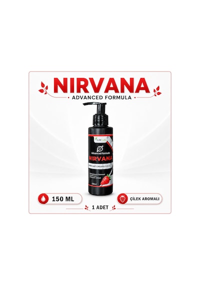 Nirvana Çilek Aromalı Kayganlaştırıcı Jel 4 x 600 ML