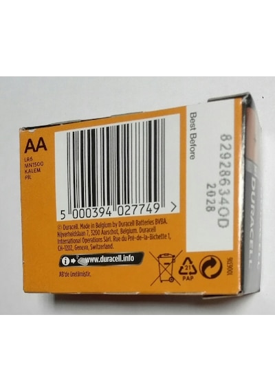Duracell Aa Kalem Pil 1.5V Alkalin 10 Ad