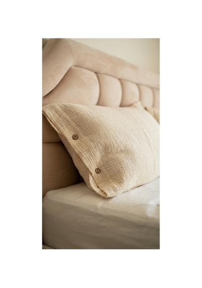 4 Katlı Müslin Naturel %100 Pamuklu 2 Adet Yastık Kılıfı 50x70cm Ekru - 870006769 Ekru