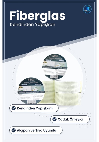 Derz Ürünü Alçıpan Sava Tamir Bandı Cam Elyaf Fiberglas Kendinden