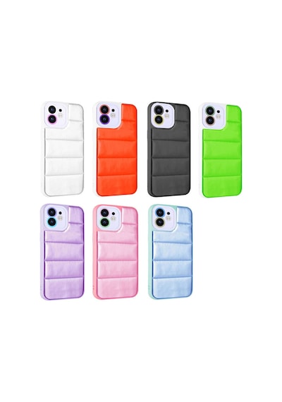 Ardemix Apple Uyumlu iPhone 12 Kamera Korumalı Aihttgli Renkli Seksek Kılıf-pembe Pembe