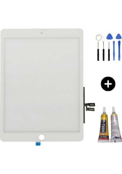 Apple Uyumlu iPad  9.nesil A2602-a2603-a2604-a2605 A Kalite Dokunmatik Beyaz + Montaj Seti