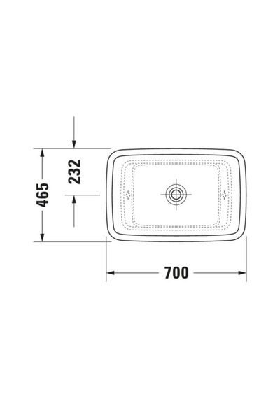 Duravit - Puravida Tezgah Üstü Lavabo 70 Cm Beyaz - 0369700000- Beyaz