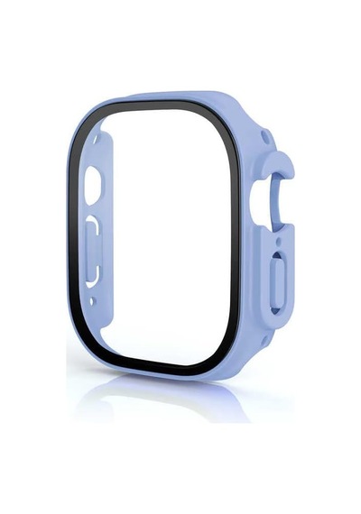 Ultra 49mm İle Uyumlu Sert Pc Kasa Ve Ekran Koruyucu 19 Mavi Açık