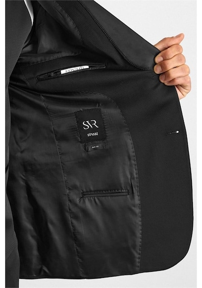 Süvari Siyah Slim Şal Yaka Düz Torba Cep 6 Drop Smokin / Damatlık Stk3000400017-s09