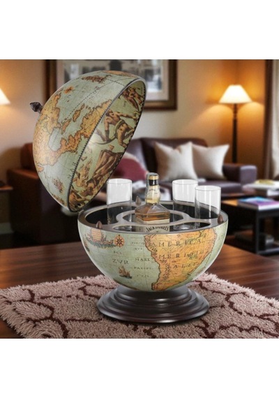 Z16bv Dekoratif Dünya Bar Zoffoli Küre Bar Dolabı 40 Cm .