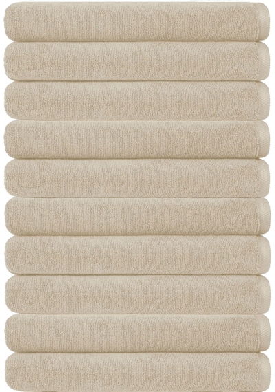 10 Lu Otel Banyo Havlusu Pamuklu 90x150 Cm Renkli 16/1 Avs 580 Gr Kahverengi