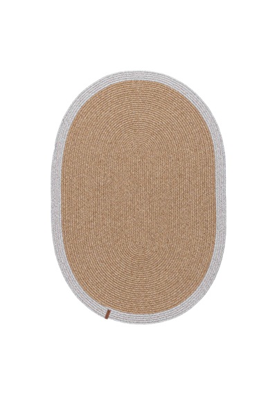 Cesta El Yapımı Pamuklu Natural Gri Jüt Hasır Dekoratif Kilim 9020 Natural
