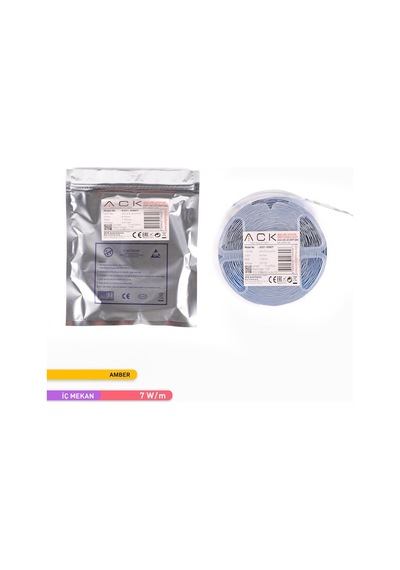 ACK Şerit LED 60 Led'li Gold Işık 7W 5 Metre AS01-00807
