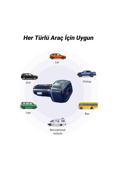 Lexroo Cr01 Araç Şarj Adaptörü Dual Port Pd Araç Şarjı Yeni Nesil Pd + Standart Usb Ledli A Kalite