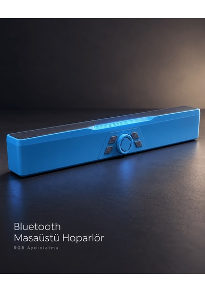 Döner Kontrol Düğmeli Bluetooth 5.4 Kablosuz Hoparlör 6 W Rgb Işıklı Mi