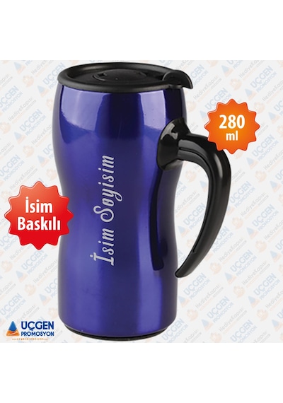 280 ML Kulplu İsim Baskılı Termos Bardak 3503 Beyaz