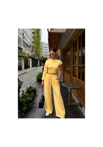 Gigi Wardrobe Limon Asimetrik Takım Sarı Sarı