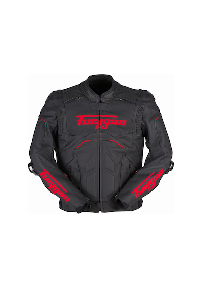 Furygan Raptor Evo 2 Deri Motosiklet Ceketi Siyah Kırmızı