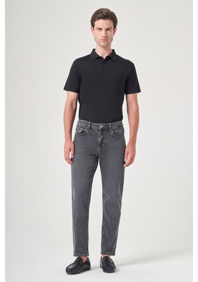 İmza Füme 5 Cep Gabardin Slim Fit Pamuklu Denim Jean Kot Pantolon 1023260154