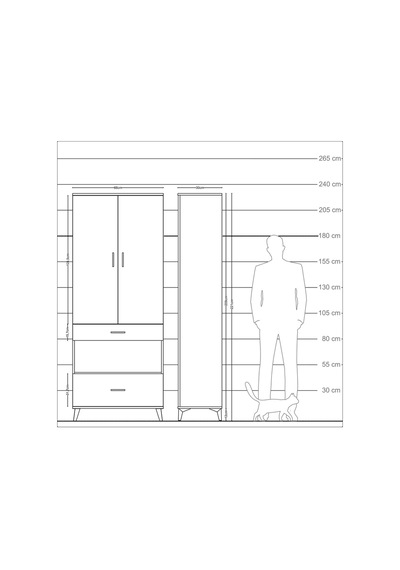Arges Dolap 4 Raflı 2 Çekmeceli 2 Kapaklı 88x30x221 Aytaşı-antrasit Aytası Arges Dolap 4 Raflı 2 Çekmeceli 2 Kapaklı 88x30x221 Aytaşı-antrasit Aytası