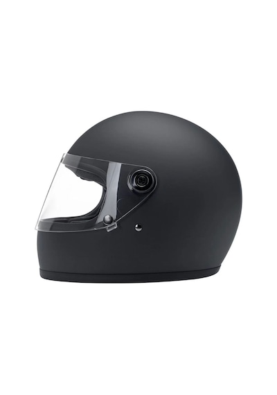 Motosiklet Retro Kask Harley Cafe Racer Bobber Full Face Motor Kaskı Mat Siyah