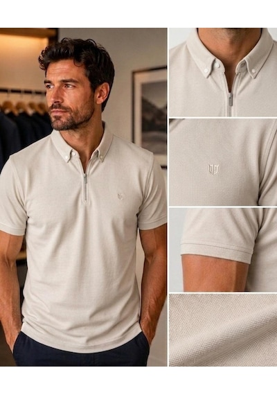Craft Kagi Fermuarlı Polo Yaka Tişört Lacivert