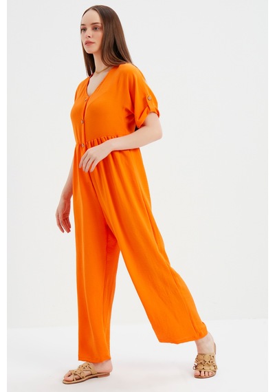 Meecy Kadın Ayrobin Uzun Tulum Oranj Oranj