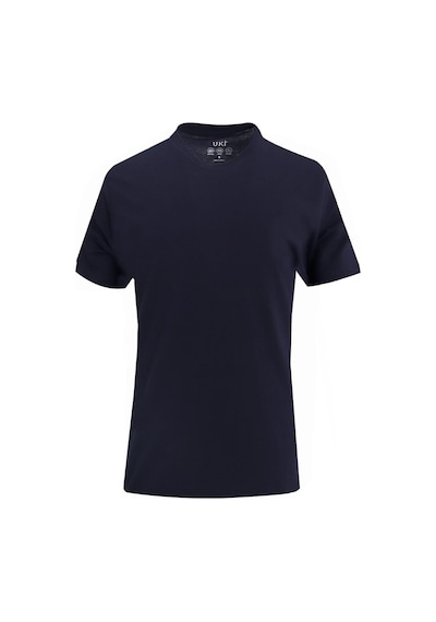 Uki Lacivert Comfort Fit Bisiklet Yaka Basic T-shirt Lacivert