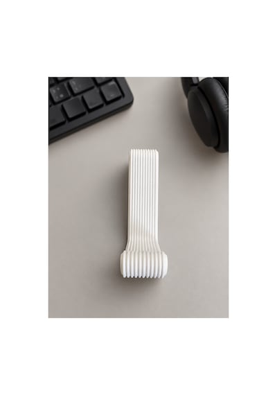 Beyaz Masa Altı Kulaklık Standı Beyaz Sıkıştırmalı Kulaklık Askısı Beyaz Yer Tasarruflu Masaüstü Kulaklık Tutucu - Ayarlanabilir Kulaklık Askısı Oyuncu Ve Yayıncı Aksesuarı