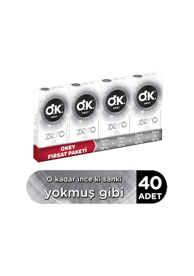Okey Zero XL Prezervatif 4 x 10'lu