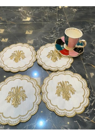 Glory Gold 6'lı Kokteyl Sunum Peçetesi Linen Keten Kumaş