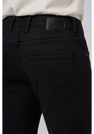 Morven Erkek Siyah Denim 5 Cep Dynamic Fit Jean Kot Pantolon 26ms003008001 Siyah