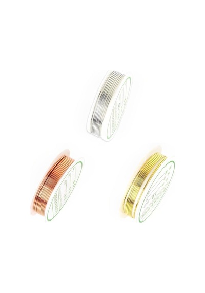 1.0 Mm Boncuk Dizme Teli El Yapımı Stil Ve Şekillendirme Teli Dıy Takı Ve Mücevher Teli Altın Renk Gold Tel